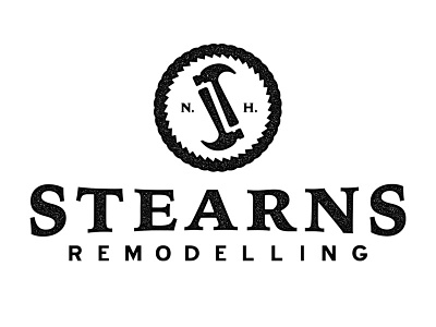 Stearns Remodelling Logo construction hammer logo nh remodelling typography