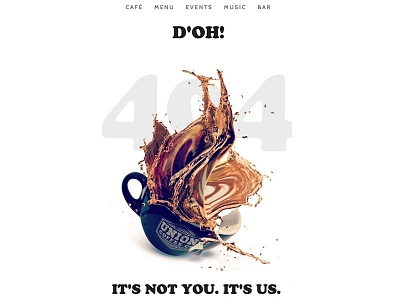 404 | Union Coffee Co. 404 cafe coffee logo typography web design website