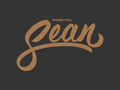 Thank you, Sean! debut hand lettering script texture typography