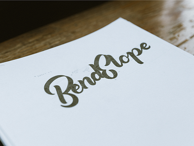 BendElope branding brush calligraphy identity lettering logo oregon script