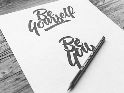 Be You apparel brush lettering hand letteting script