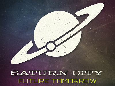 Saturn City identity logo nuclear saturn