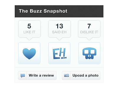 Buzz Snapshot icon interface