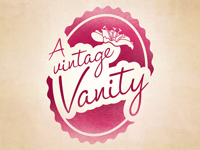 A Vintage Vanity flower identity logo retro vintage