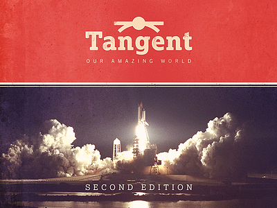 Tangent education logo science textbook vintage
