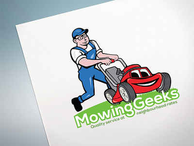 Mowing Geeks | Logo Design | Graphic Design brand and identity branding design grahic design graphics illustration logo logo design