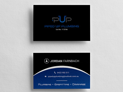 Piped Up Plumbing | Business Card | Graphic Design branding business businesscards design illustration invitations marketing