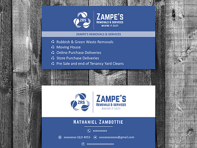 Zampes s Removal and Services | Business Card Design art illustrator