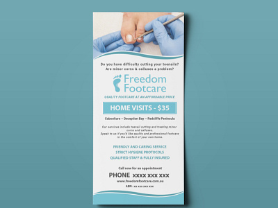 Freedom Footcare | Flyer Design | Graphic Design art creative marketing