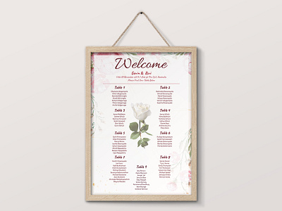 Wedding Reception Seating Plan | Flyer Design | Graphic Design brandidentity creative designer designs flyerdesign graphics