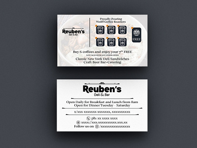 Reubens Deli | Business Card Design businesscard businesscarddesign creative designs graphicsdesign marketing socialmedia unique