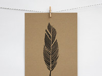 Black Feather Print by Morgana Lamson | Dribbble | Dribbble