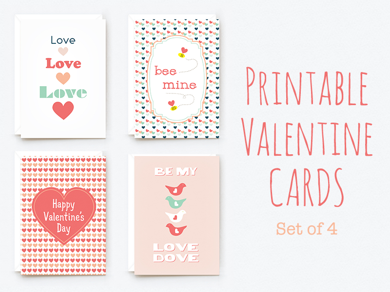 Printable Valentine Cards by Morgana Lamson on Dribbble