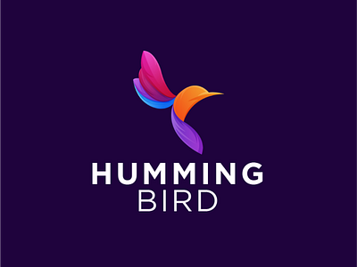 Humming bird animal animal artwork bird colorful gradient humming bird illustrator logo logos modern simple