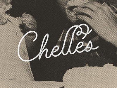 Chelles Logo bakery design halftone macaron print typography