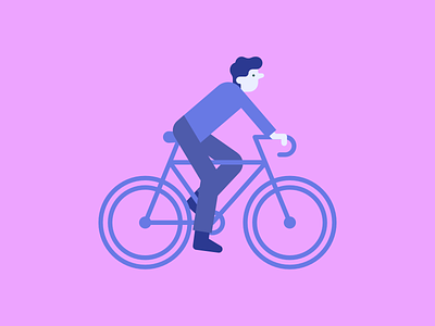 Biking bicycle bike biker biking cycling gradient illustration