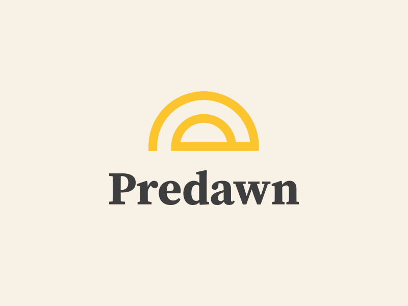Predawn Logo typography sun serif predawn dawn icon design logo