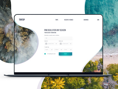 Tripzip WebApp Revisited UI/UX app branding design event flight hotel hotel booking illustration minimal package plane tour travel trip trip planner ui ux