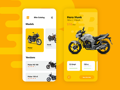 Bike Rent App UI