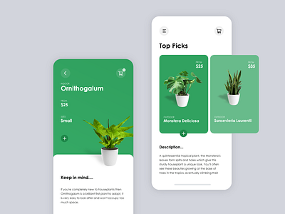 Plant Store App UI Prototype app branding design flat flat design icon icon design icon set illustration ios minimal plant plant app store store app ui ux