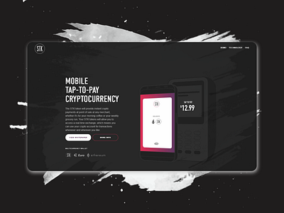 Landing page for an ICO project