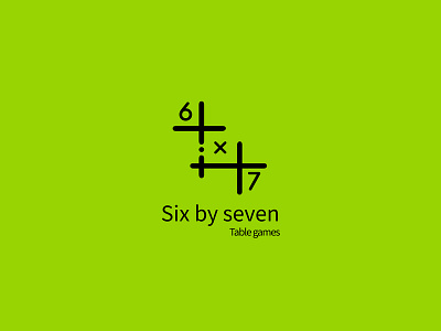 6x7 Table games branding icon illustration logo typography