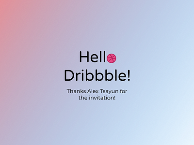 Hello Dribbble! design flat illustration