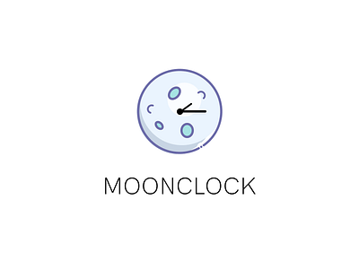 Moonclock logo branding design flat logo vector