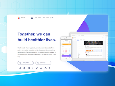 Landing page for a startup