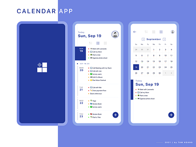 Calendar App Screens