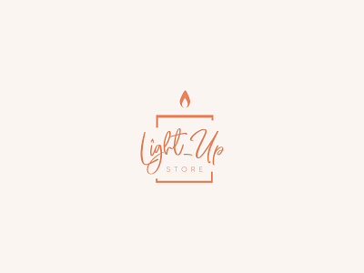 Light_Up_Store candle logo design branding candles design illustration logo minimal vector