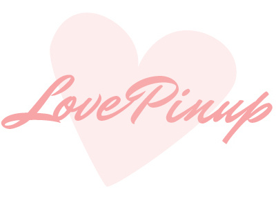 Love Pinup Logo 1950s 50s girly love pink pinup retro vintage