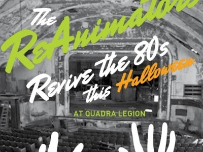 Reanimators Halloween Poster Reduced band halloween music retro