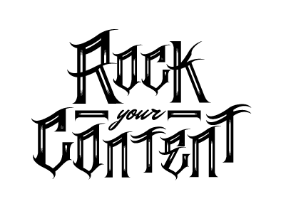 Rock your Content logo rock typography