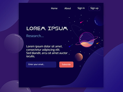 Pop-up ! design galaxy illustration interactive planet popup purple ui ux webdesign