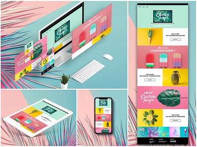 Creation Jungle : Website color conception css design graphic html interactive onepage photography photoshop sketch typography