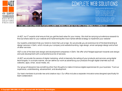 4QT Website brand branding design flash photoshop website