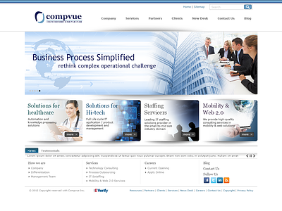 Compvue Website brand branding design photoshop website