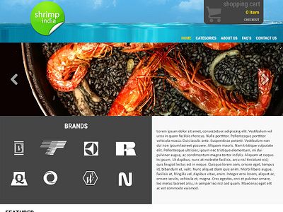 Shrimp India - Ecommerce Website brand branding creative design photoshop ui website