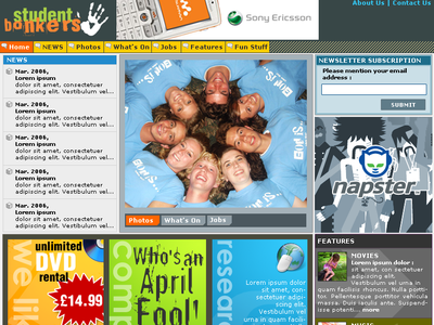 Student Bonker Website corporate logo creative website ui photoshop branding brand design