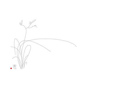 Orchid chinese freehand painting digital flower sketch traditional art vector