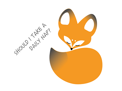 Napping Fox for fun napping fox orange