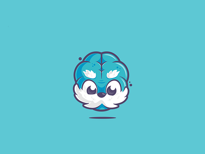 Trivia Brain brain character character design flat flat design logo mascot mascot character trivia vector