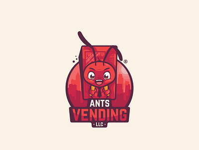 Ants Vending animal animal character ant character character design flat flat design illustration logo mascot mascot character
