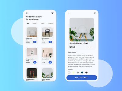 Modern Furniture Shop App Design