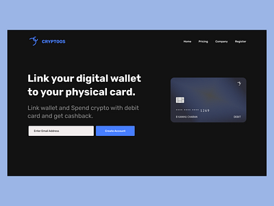Crypto Card website credit card crypto card debit card ui ui ux design web 3 webdesign website
