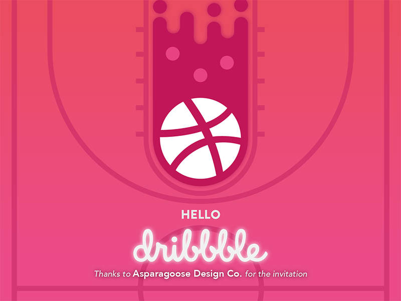 Hello Dribbblers animation firstshot hello thank you