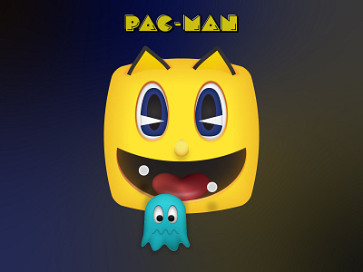 PAC-MAN arcade arcade game challenge daily daily challange design drawing illustration illustrator pacman squarish vector