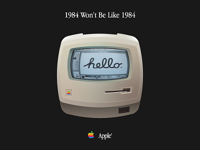 1984 Won't Be Like 1984 apple apple imac applemac challenge daily daily challange design drawing illstration illustration illustrator macintosh squarish vector