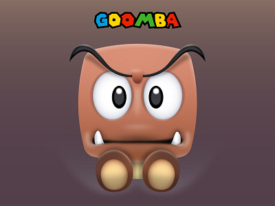 Goomba ~ challenge daily daily challange design drawing illustration illustrator squarish vector